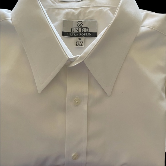 Enro Shirts Fine Quality Enro White Mens Tall Dress Shirt Neck 8